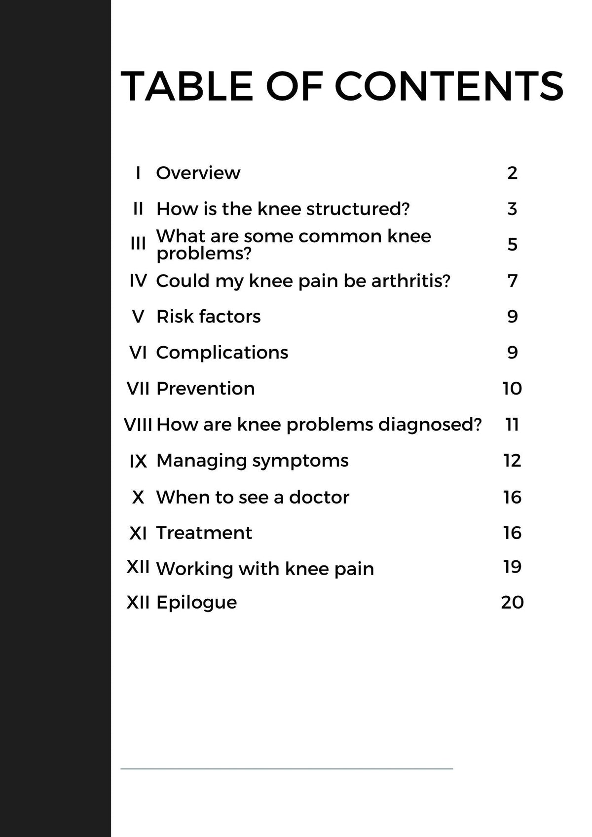 The Knee Pain And Arthritis Handbook